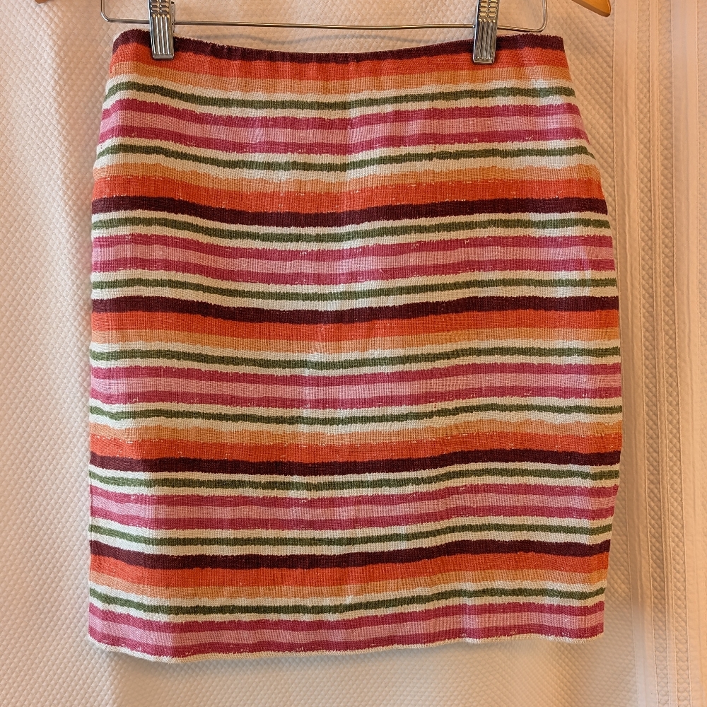 Talbots linen multicolor pencil skirt 4P (measurements below)